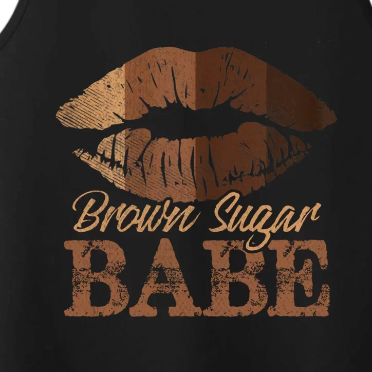 Sugar Babe Brown Proud Black Melanin Lips Gift Performance Tank