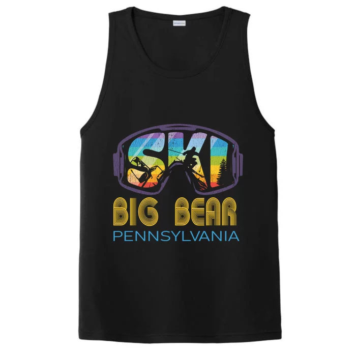 Ski Big Bear Pennsylvania Skiing Vacation Gift Performance Tank