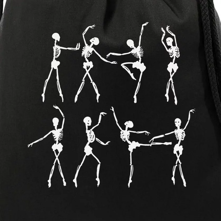 Skeleton Ballerinas Ballet Dance Cute Halloween Costume Girl Drawstring Bag