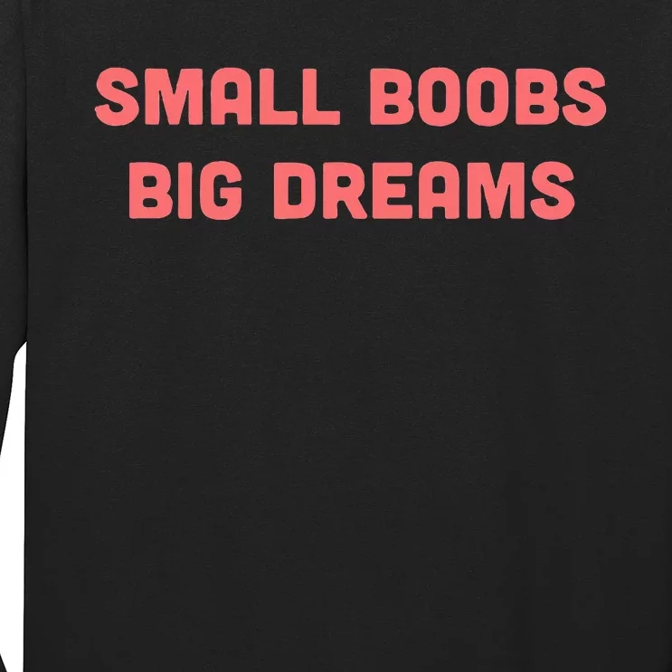 Small Boobs Big Dreams Funny Sarcastic Long Sleeve Shirt