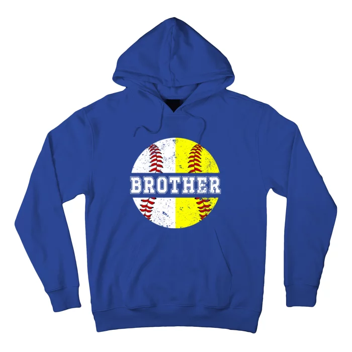 Softball Baseball Brother Of Baseball Softball Player Cool Gift Hoodie