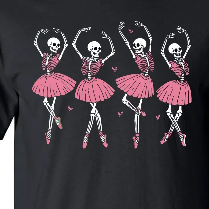 Skeleton Ballerinas Ballet Dance Cute Girl Halloween Costume Tall T-Shirt