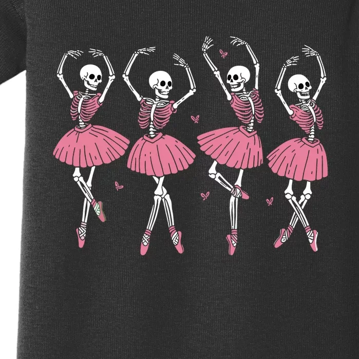 Skeleton Ballerinas Ballet Dance Cute Girl Halloween Costume Baby Bodysuit