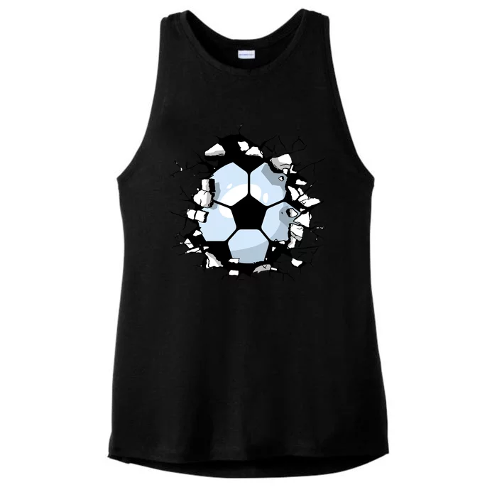 Soccer Ball Breakthrough Ladies Tri-Blend Wicking Tank