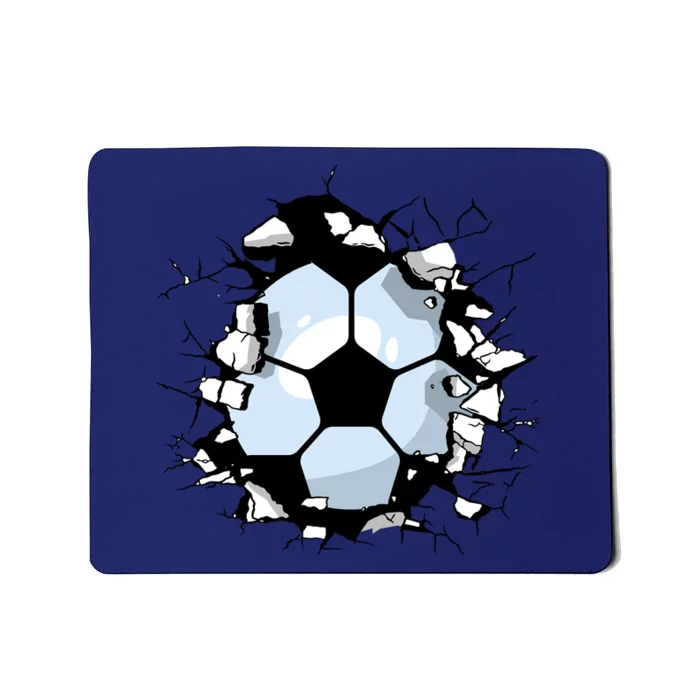 Soccer Ball Breakthrough Mousepad