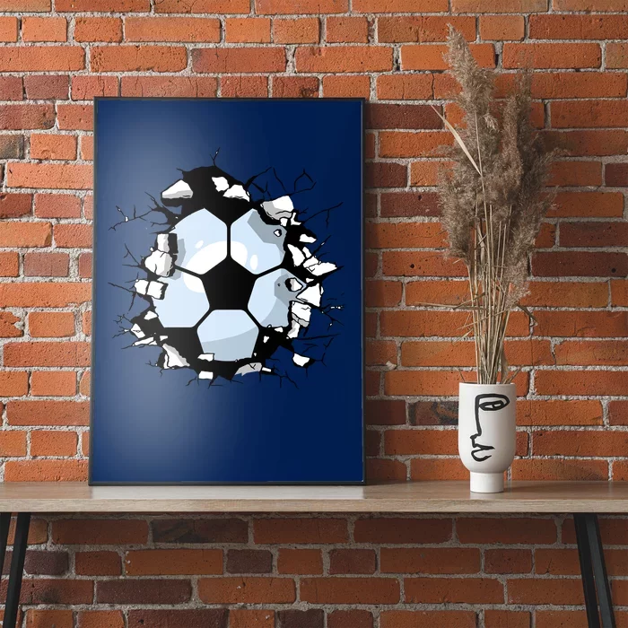 Soccer Ball Breakthrough Poster