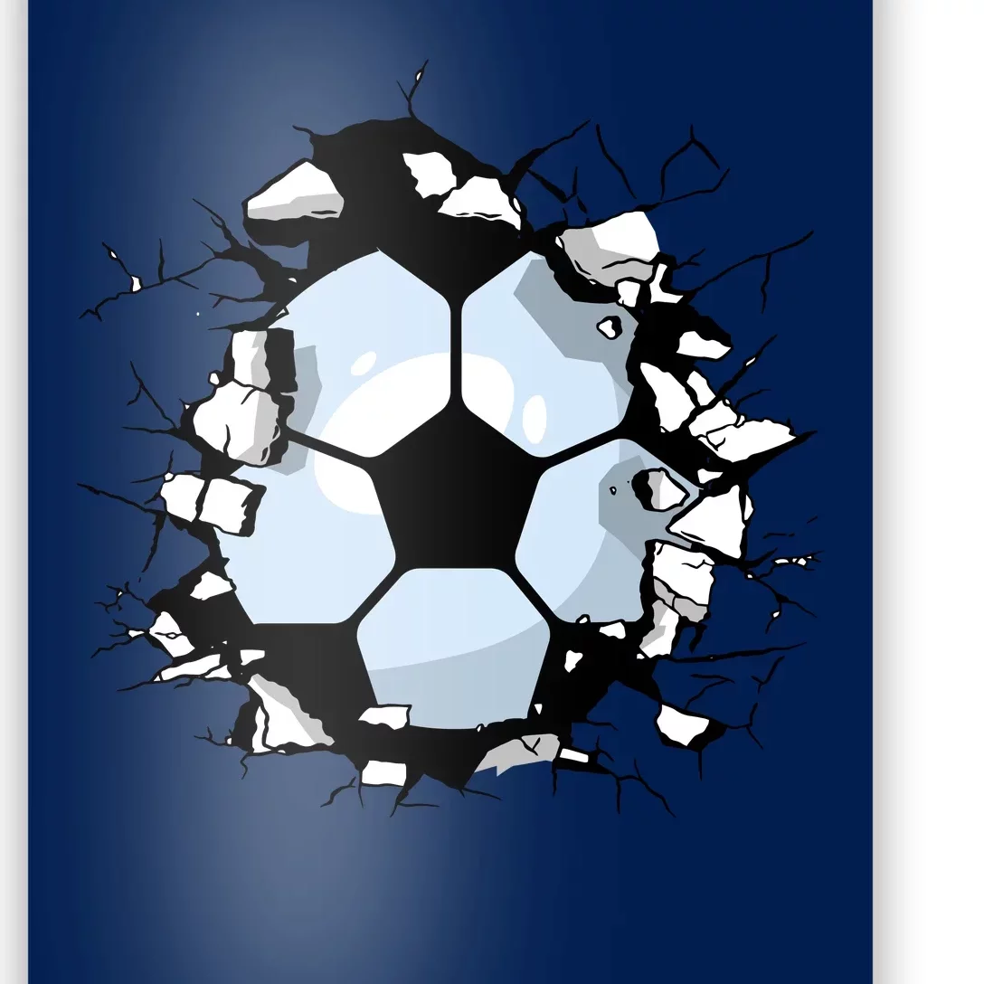 Soccer Ball Breakthrough Poster