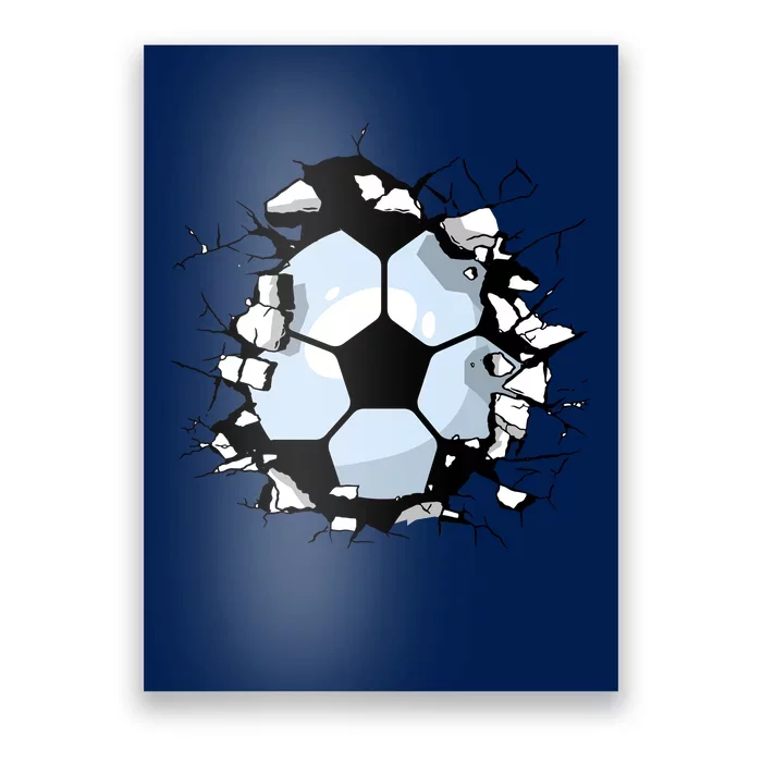 Soccer Ball Breakthrough Poster