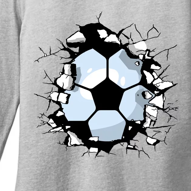 Soccer Ball Breakthrough Womens CVC Long Sleeve Shirt