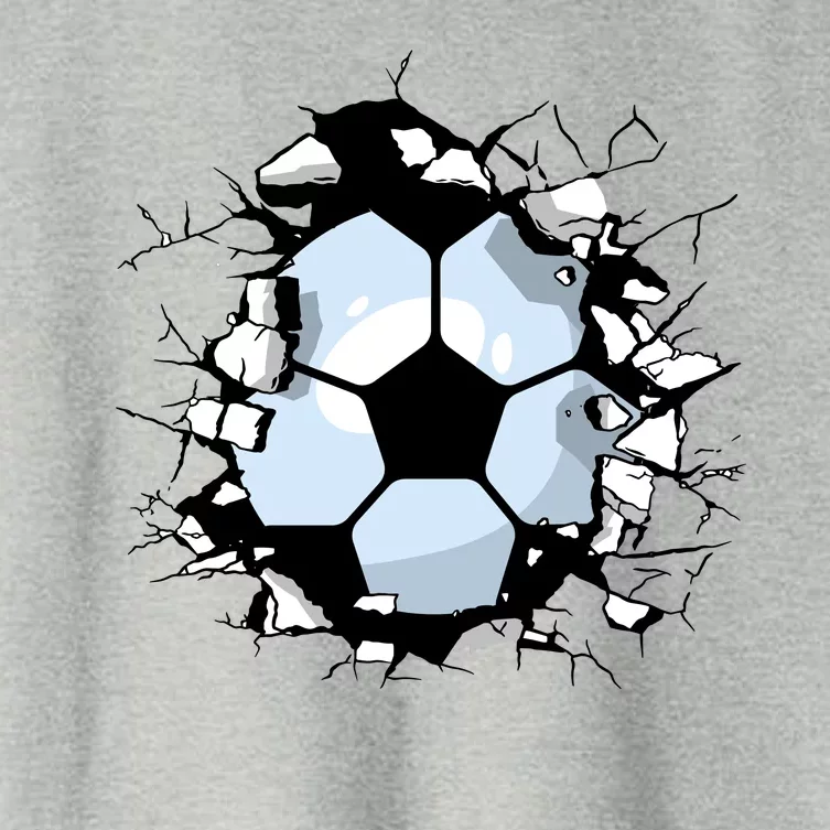 Soccer Ball Breakthrough Women's Crop Top Tee