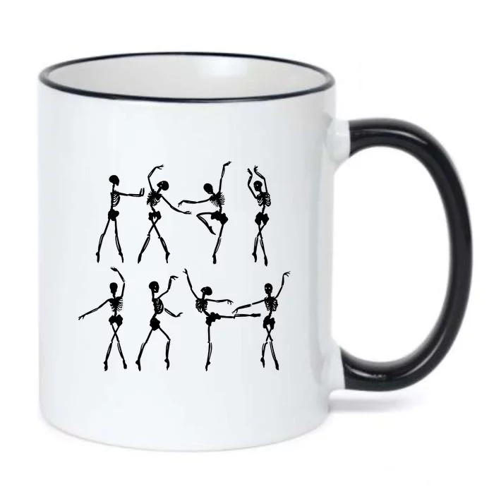 Skeleton Ballerinas Ballet Dance Cute Halloween Costume Girl Black Color Changing Mug