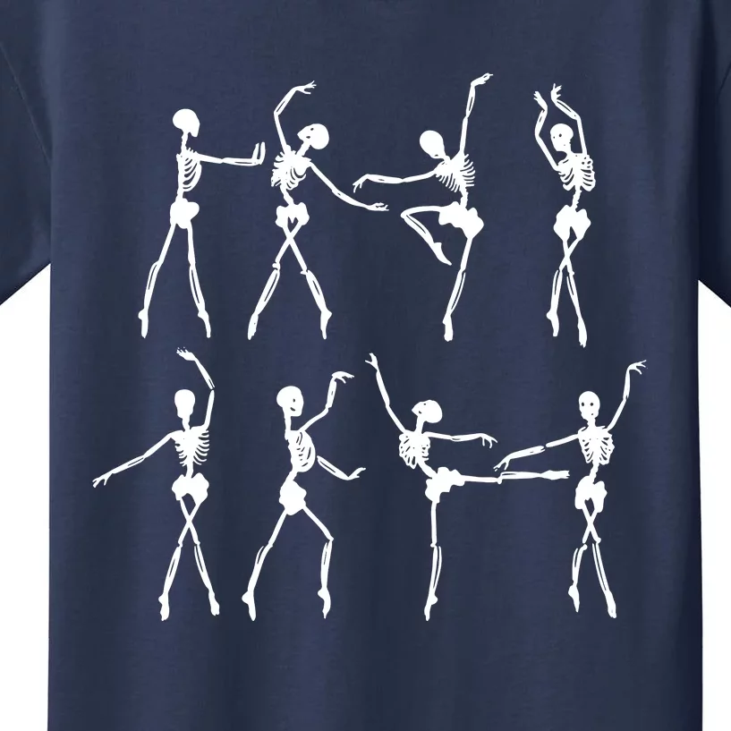 Skeleton Ballerinas Ballet Dance Cute Halloween Costume Girl Kids T-Shirt