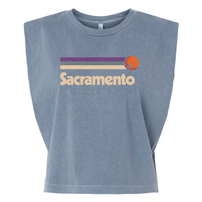 Sacramento Basketball BBall City California Sacramento Garment-Dyed Women's Muscle Tee