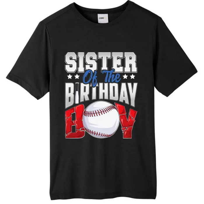 Sister Baseball birthday Family Baller bday Party ChromaSoft Performance T-Shirt