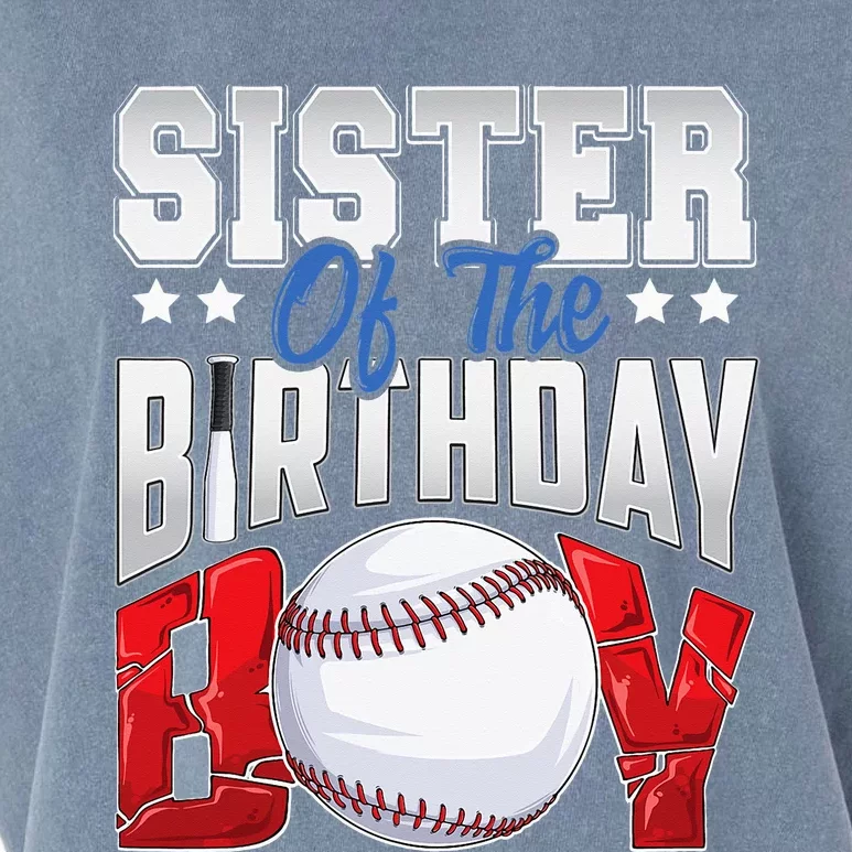 Sister Baseball birthday Family Baller bday Party Garment-Dyed Women's Muscle Tee