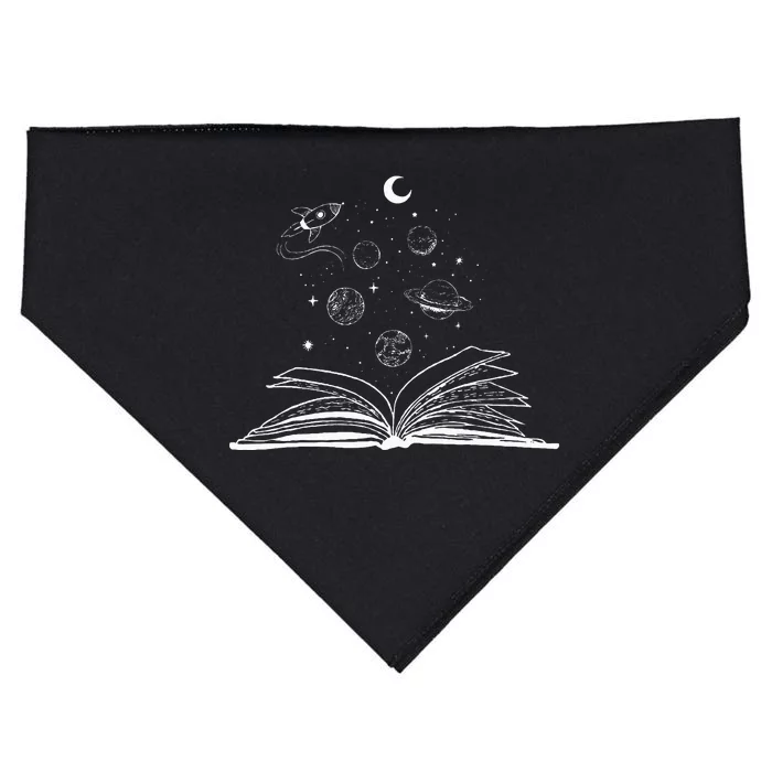 Space Books Bookworm Astronomy Science Galaxy Planet USA-Made Doggie Bandana