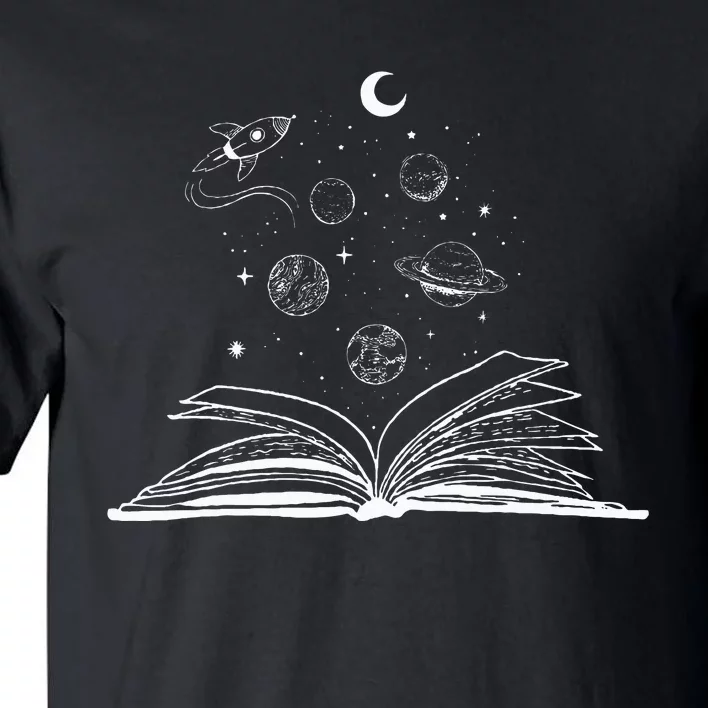 Space Books Bookworm Astronomy Science Galaxy Planet Tall T-Shirt