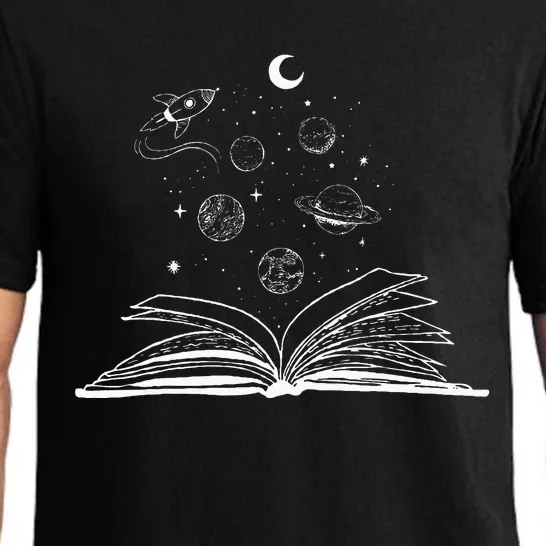 Space Books Bookworm Astronomy Science Galaxy Planet Pajama Set