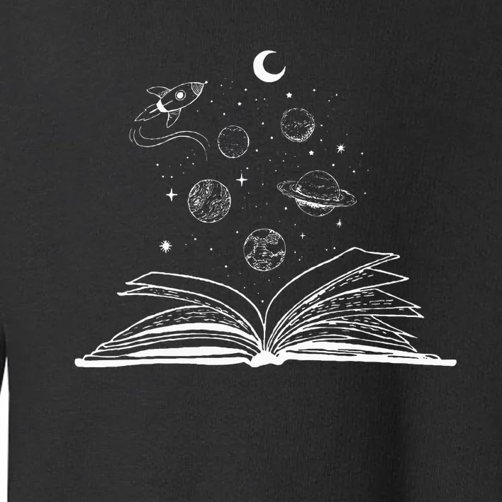 Space Books Bookworm Astronomy Science Galaxy Planet Toddler Sweatshirt