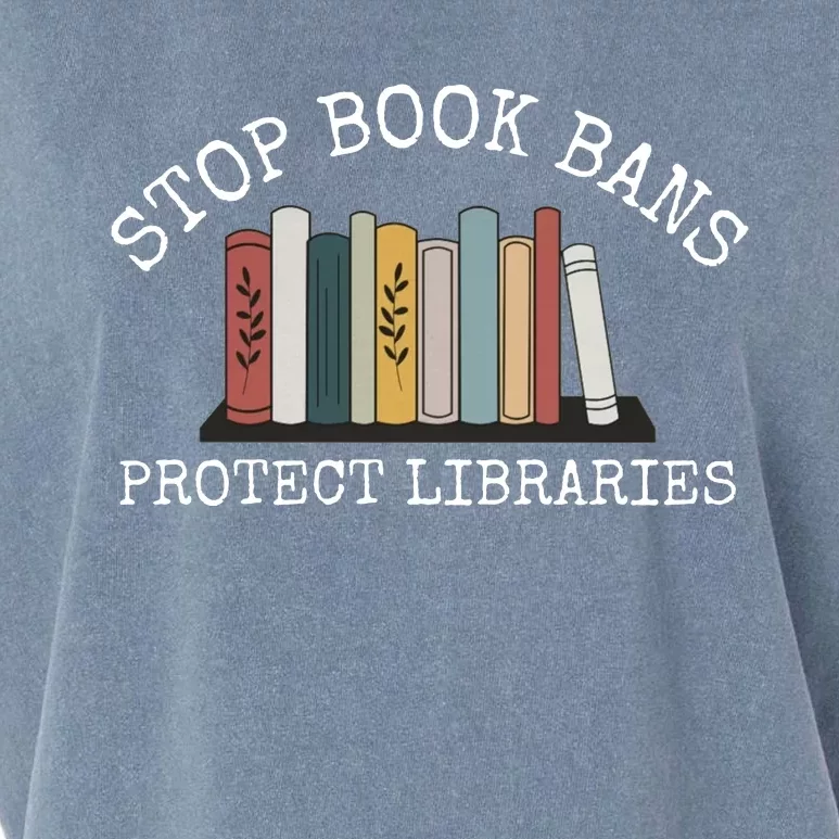 Stop Book Bans Librarian Garment-Dyed Women's Muscle Tee