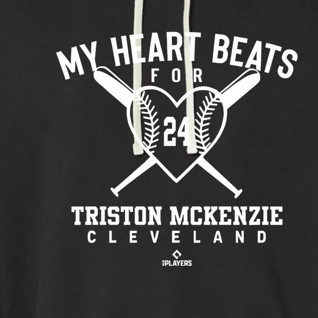 Shane Bie Ber My Heart Beats For Triston Mckenzie Cleveland Garment-Dyed Fleece Hoodie