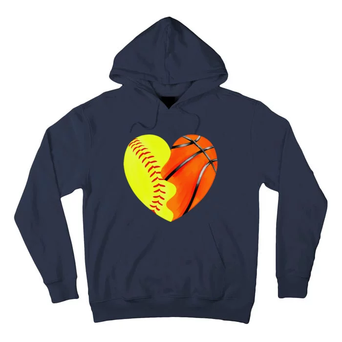 Softball Basketball Basketball Dad Softball Mom Tall Hoodie