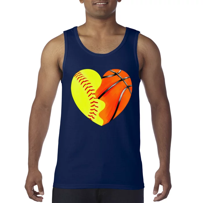 Softball Basketball Basketball Dad Softball Mom Tank Top