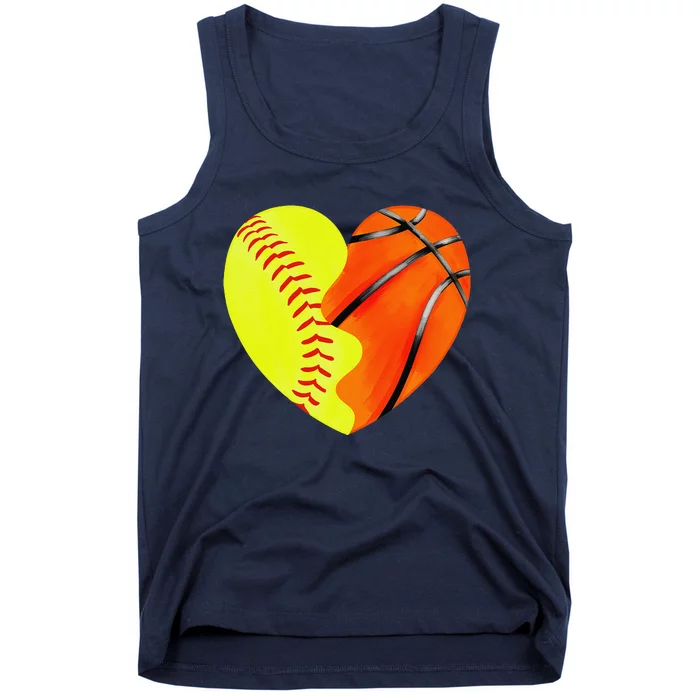 Softball Basketball Basketball Dad Softball Mom Tank Top