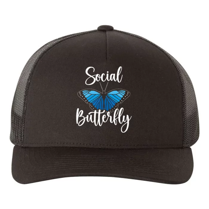 Social Butterfly Behavior Extroverted Extrovert Yupoong Adult 5-Panel Trucker Hat