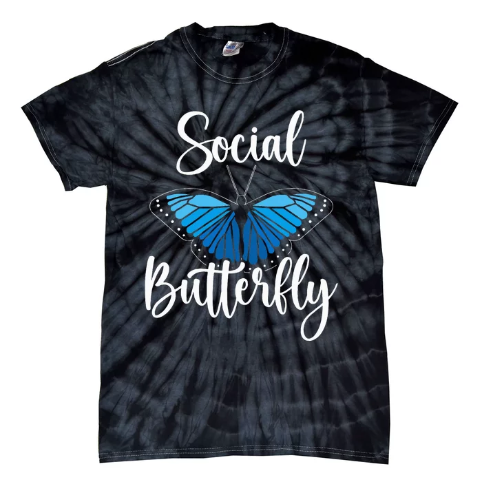 Social Butterfly Behavior Extroverted Extrovert Tie-Dye T-Shirt