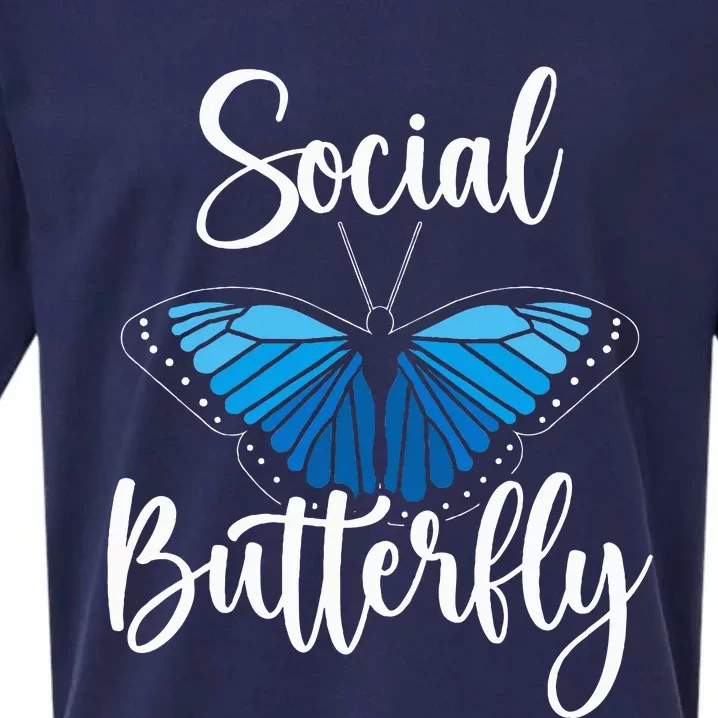 Social Butterfly Behavior Extroverted Extrovert Sueded Cloud Jersey T-Shirt