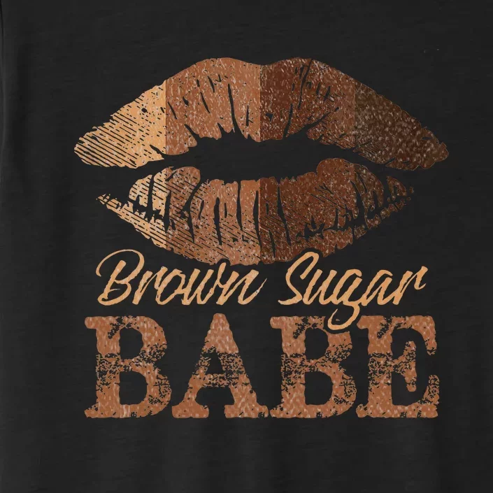 Sugar Babe Brown Proud Black Women Melanin Lips ChromaSoft Performance T-Shirt