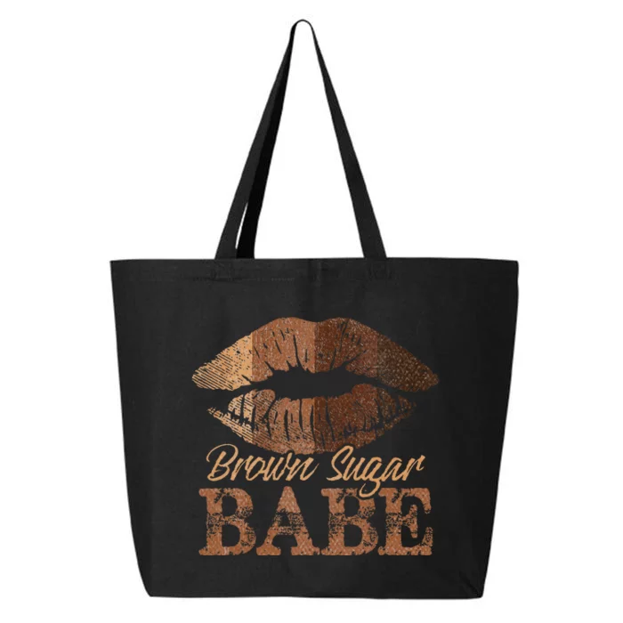 Sugar Babe Brown Proud Black Women Melanin Lips 25L Jumbo Tote