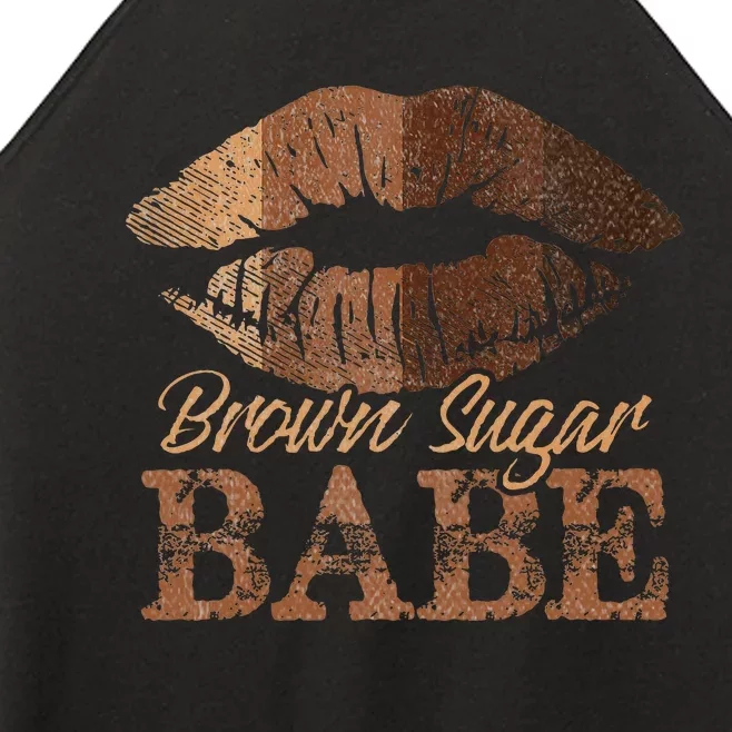 Sugar Babe Brown Proud Black Women Melanin Lips Women’s Perfect Tri Rocker Tank