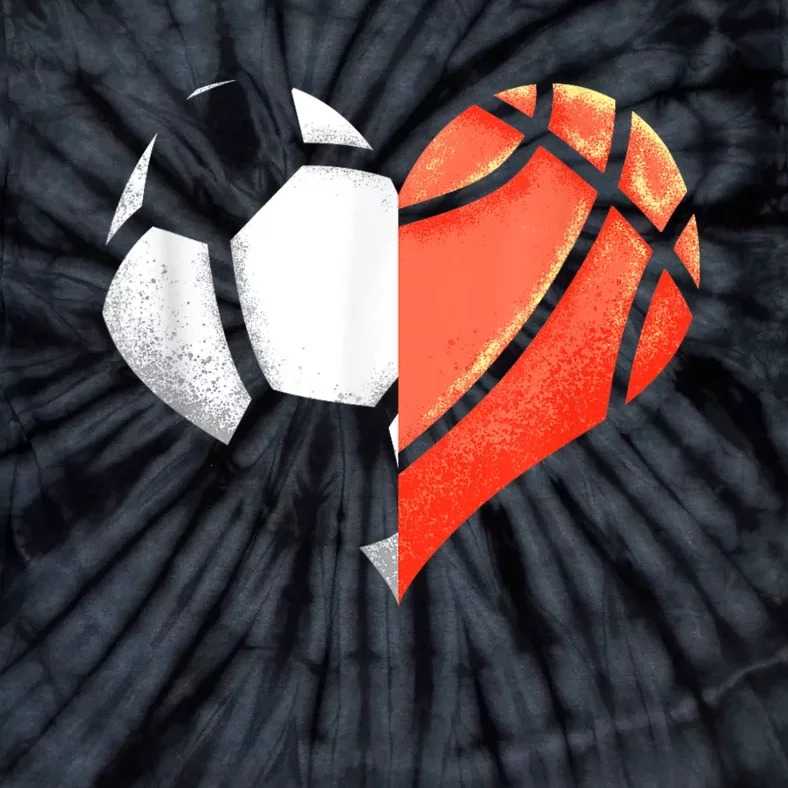 Soccer Basketball Ball Heart Football Valentines Day Tie-Dye T-Shirt