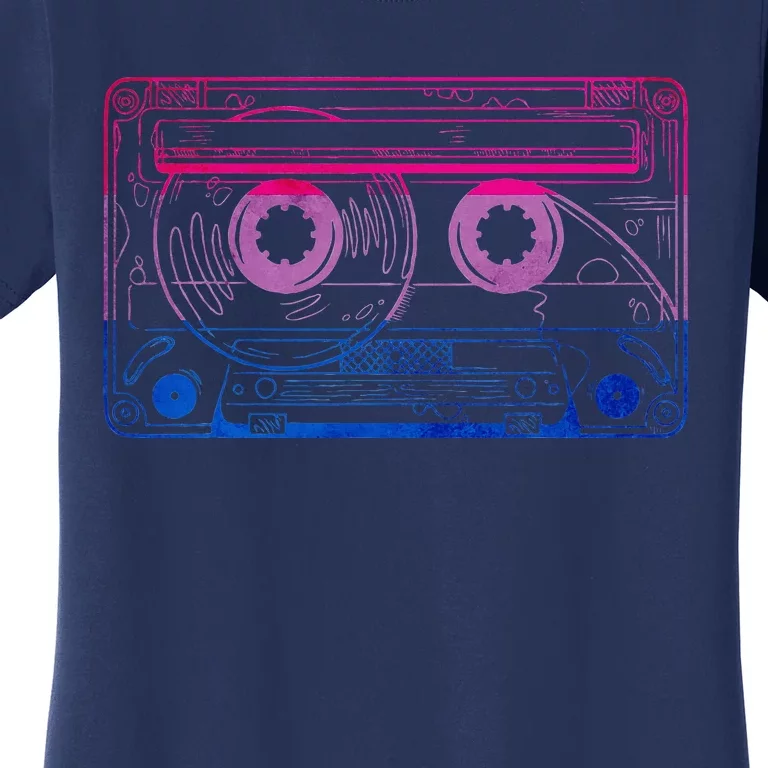 Subtle Bisexual Bi Pride Flag Cassette Women's T-Shirt