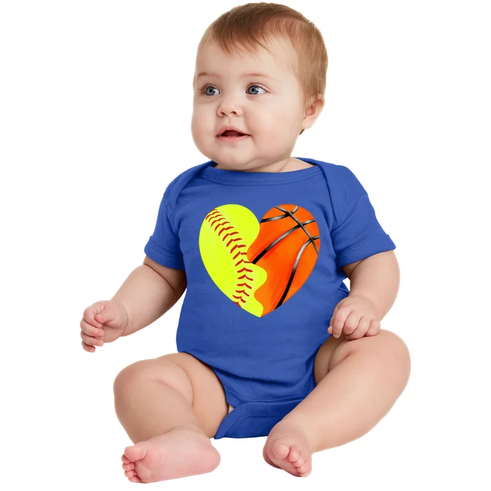 Softball Basketball Basketball Dad Softball Mom Gift Baby Bodysuit