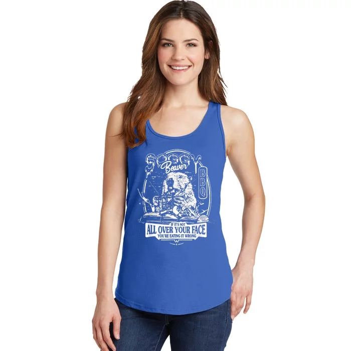 Soggy Beaver Bbq If ItS Not All Over Your Face Ladies Essential Tank