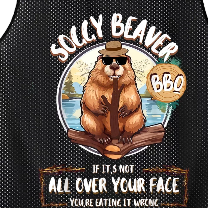 Soggy Beaver Bbq Mesh Reversible Basketball Jersey Tank