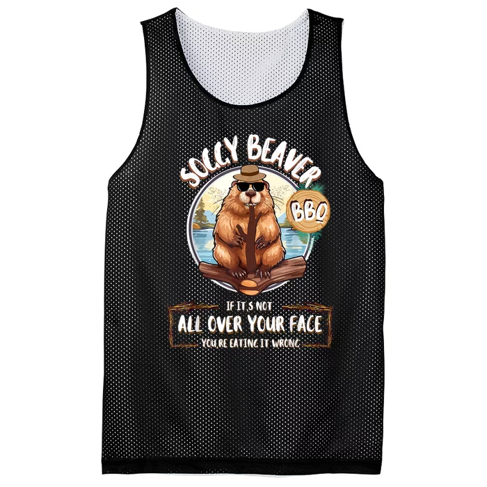 Soggy Beaver Bbq Mesh Reversible Basketball Jersey Tank