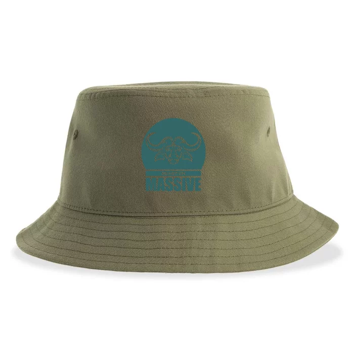 Solid Buffalo Bull Head Beast Green Gym Fitness Training Gift Sustainable Bucket Hat