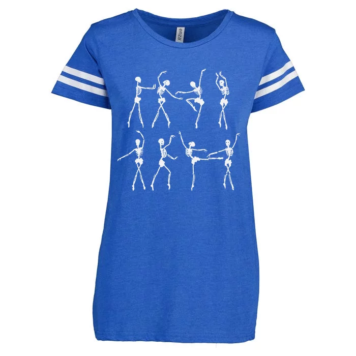 Skeleton Ballerinas Ballet Dance Cute Halloween Enza Ladies Jersey Football T-Shirt