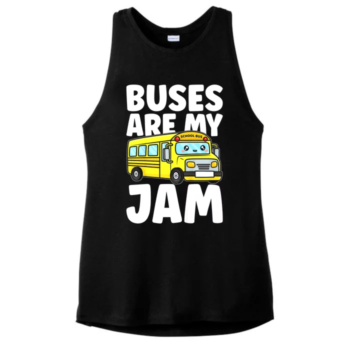 School Bus Buses Are My Jam Ladies Tri-Blend Wicking Tank