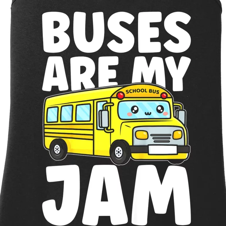 School Bus Buses Are My Jam Ladies Essential Tank