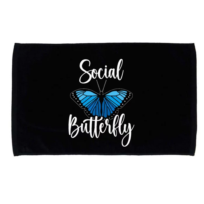 Social Butterfly Behavior Extroverted Extrovert Microfiber Hand Towel