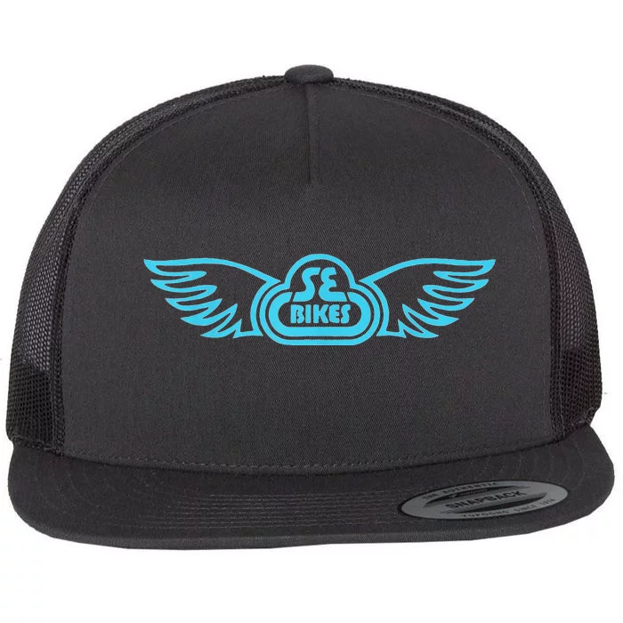 se bikes baby blue wing Flat Bill Trucker Hat