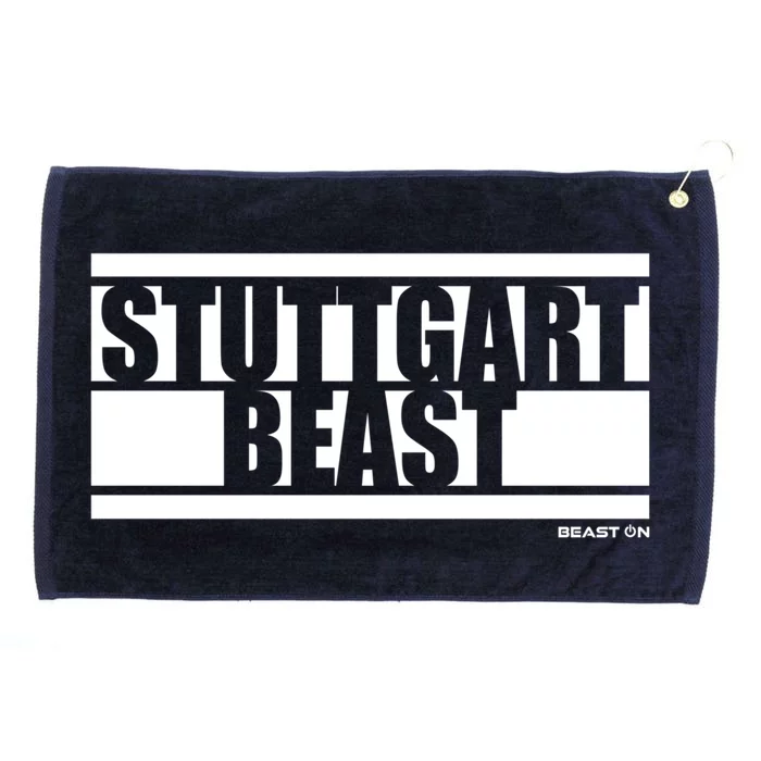 Stuttgart Beast Bodybuilding Fitness Gym Motivation Sayings Gift Grommeted Golf Towel