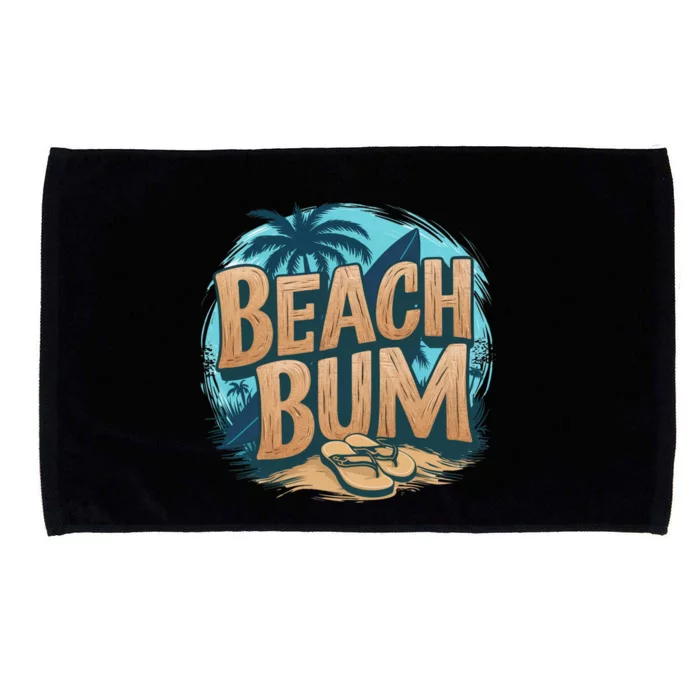 Sunset Beach Bum Tropical Palm Trees Fun Summer Vacation Gift Microfiber Hand Towel