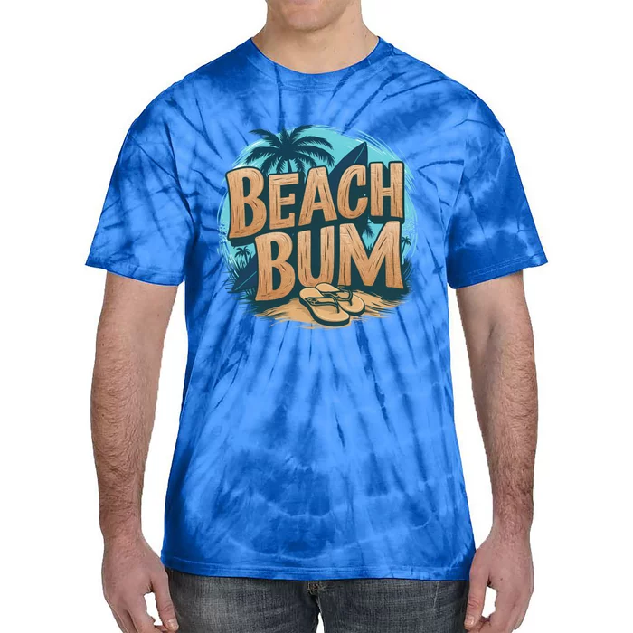 Sunset Beach Bum Tropical Palm Trees Fun Summer Vacation Gift Tie-Dye T-Shirt