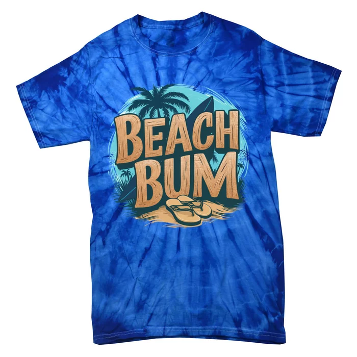 Sunset Beach Bum Tropical Palm Trees Fun Summer Vacation Gift Tie-Dye T-Shirt